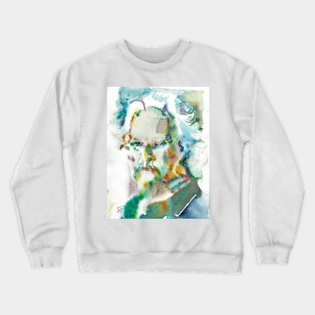 MARK TWAIN watercolor portrait .3 Crewneck Sweatshirt by lautir